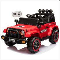 Carro 4WD Off Road Vermelho 12V Controle, Eletrico Jeep Fulltime - Bang Toys