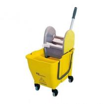Carro Balde Espremedor Individual 30 Litros Amarelo Bralimpia