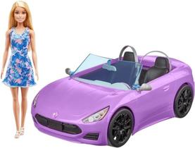 Carro Barbie Conversivel Roxo com Boneca - Mattel HBY29 Carro Barbie Conversivel Roxo com Boneca - Mattel HBY29