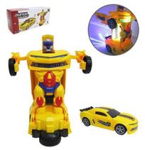 Carro bate e volta camaro transforme super robo com som e luz 3d - Mohnish
