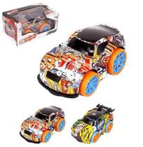 Carro bate e volta city possantes colors com som e luz a pilha na caixa wellkids - WELLMIX