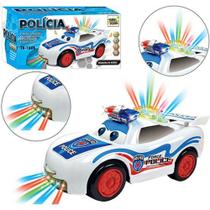 Carro bate e volta policia com som e luz colors a pilha na caixa - MOHNISH