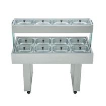 Carro Buffet Conjugado Duplo Bbmd-8 12 Cubas 8 Quentes E 4 Frias 127V - Edanca Carro Buffet Conjugado Duplo Bbmd-8 12 Cubas 8 Quentes E 4 Frias 127V - Edanca