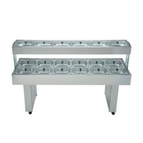 Carro Buffet Conjugado Duplo Bbmd12 18 Cubas 6 Gelox E 12 Termico 220V - Edanca Carro Buffet Conjugado Duplo Bbmd12 18 Cubas 6 Gelox E 12 Termico 220V - Edanca