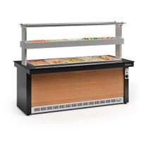 Carro Buffet Conjugado Self Service Gbtr-200 Preto Linha Vitra Sem Cubas 220V - Gelopar Carro Buffet Conjugado Self Service Gbtr-200 Preto Linha Vitra Sem Cubas 220V - Gelopar