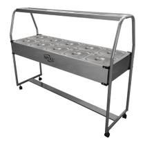 Carro Buffet Termico Spl512 10 Cubas Quentes 220V Spolu