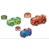 Carro Carrinho Coleção Super Heróis Hero Time Com Máscara - Usual Brinquedos
