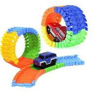 Carro Carrinho de brinquedo pista colorida flexível maluca