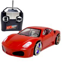 Carro Carrinho de Controle Remoto Ferrari Perfect Com Leds Rebaixado - XD TOY