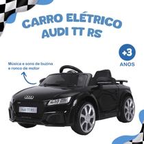 Carro Carrinho Elétrico Infantil Audi TT RS 12V Com Controle Remoto Música Luz e Som