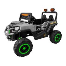 Carro Carrinho Elétrico Infantil Cinza 2 Lugares com Controle Remoto Carro Carrinho Elétrico Infantil Cinza 2 Lugares com Controle Remoto