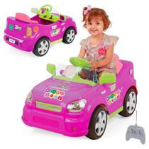 Carro Carrinho Elétrico Infantil Passeio Rosa Homeplay