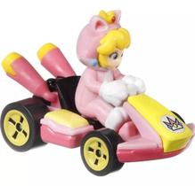 Carro Carrinho Hot Wheels Mario Kart - Cat Peach MATTEL