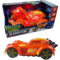Carro Carrinho Monster Moverz Converterz Com Luz e Som F01221 - Fun