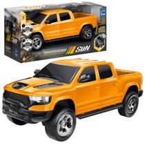 Carro Carrinho Pick-Up Infantil Grande 42cm Com Retrovisor Articulado e Altura Ajustável Nas Rodas - Colecionável - Roma Carro Carrinho Pick-Up Infantil Grande 42cm Com Retrovisor Articulado e Altura Ajustável Nas Rodas - Colecionável - Roma