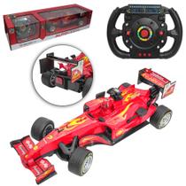 Carro com controle remoto sem fio formula 1 racing auto model 7 funcoes som e luz a bateria recarregavel