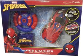 Carro com controle remoto Spider-Man Web Crasher Teia Cand