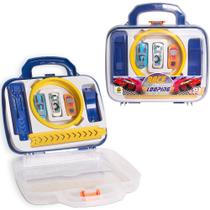 Carro com lancador + pista race looping champions 3 carros na maleta