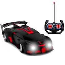 Carro Controle Remoto Esportivo Recarregável com Faróis e Pneus Emborrachados
