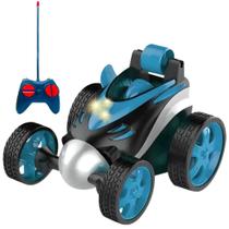 Carro controle remoto gira car 360 azul fenix