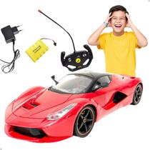 Carro Controle Remoto Grande Sem Fio Ferrari Bateria Recarregável 1:14
