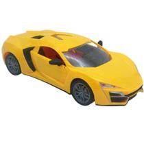 Carro Controle Remoto Roadster GT Com Luz 7 Funções - Art Brink Amarelo