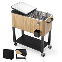 Carro cooler com rodinhas VINGLI 80 qt com capa impermeável Carro cooler com rodinhas VINGLI 80 qt com capa impermeável