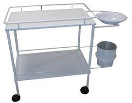 Carro Curativo Esmaltado com Balde e Bacia. Carro Curativo Esmaltado com Balde e Bacia.