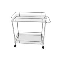 Carro Curativo Hospitalar Inox 2 Prateleiras Com Rodízios