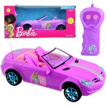 Carro da Barbie Conversível Rosa Controle Remoto 2 Funções Fashion - Candide