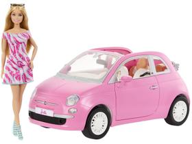 Carro da Barbie Fiat 500 Mattel com Acessórios Carro da Barbie Fiat 500 Mattel com Acessórios