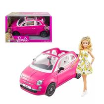 Carro da Barbie Fiat 500 Rosa c/ Boneca 3+ GXR57 Mattel