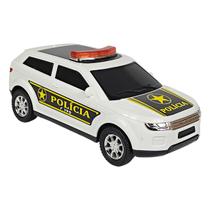 Carro Da Policia Briquendo Plástico SUV 22Cms - Branco