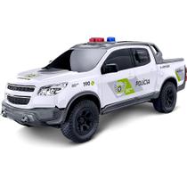 Carro da Polícia Caminhonete S10 Ambiental 35cm Abre Caçamba