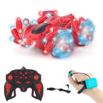 Carro de acrobacias RC Zokugar Gesture Sensing, giros de 360, dupla face, controle manual, luva de carro, controle remoto giratório controlado pela mão, carro com luzes, música, presentes de aniversário, brinquedos para meninos de 6 anos, 7, 8, 9, 10, 11 12