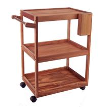 Carro De Apoio Tramontina Com Cepo Em Madeira Teca Fsc 68 X 50 Cm