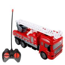 Carro de Bombeiro de Brinquedo Controle Remoto com Luz Infantil Carro de Bombeiro de Brinquedo Controle Remoto com Luz Infantil