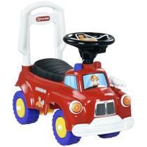 Carro de Bombeiro para Criança Qaba com Música e Compartimento de Armazenamento Carro de Bombeiro para Criança Qaba com Música e Compartimento de Armazenamento