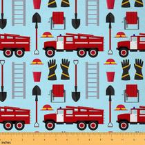 Carro de bombeiros vermelho de tecido Castle Fairy Cute para crianças de 1 m