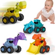 Carro de brinquedo AIVIAI Dino Construction Push-and-Go 18-36 meses Carro de brinquedo AIVIAI Dino Construction Push-and-Go 18-36 meses