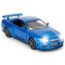 Carro de brinquedo BDTCTK compatível com Nissan Skyline GT-R R34 1:32