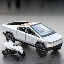 Carro De Brinquedo De Captação De Metal Fundido Em Miniatura Tesla Cybertruck Escala 1/32 Com Luz De