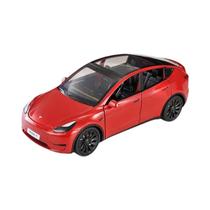 Carro De Brinquedo Diecast Tesla Model Y Model 3 Model S Escala 1:24 Com Som E Luz Presente