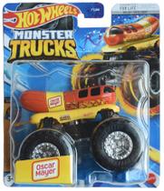 Carro de brinquedo Hot Wheels Monster Trucks Oscar Mayer Hot Dog 1:64