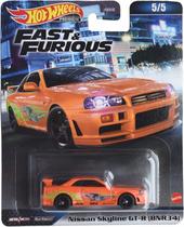 Carro de Brinquedo Hot Wheels Nissan Skyline GT-R Fast & Furious - Laranja