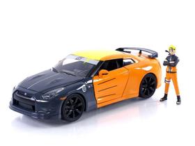 Carro de brinquedo Jada Toys Naruto 2009 Nissan GT-R (R35) 1:24 com figura Carro de brinquedo Jada Toys Naruto 2009 Nissan GT-R (R35) 1:24 com figura