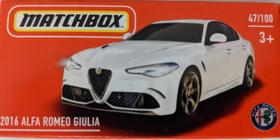 Carro de brinquedo Mattel Matchbox Alfa Romeo Giulia 2016 branco