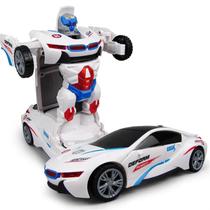 Carro de brinquedo que Vira Robo Som Luz Carrinho Bmw com pilhas Carro de brinquedo que Vira Robo Som Luz Carrinho Bmw com pilhas