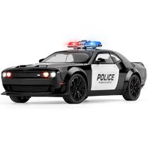 Carro de brinquedo SASBSC Police Dodge Challenger Hellcat 1:22 para crianças de 3 a 12 anos