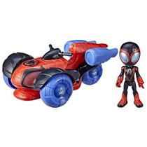Carro de Brinquedo Techno-Racer Marvel Spidey, com Miles Morales: Homem-Aranha, 3+, luzes e sons
